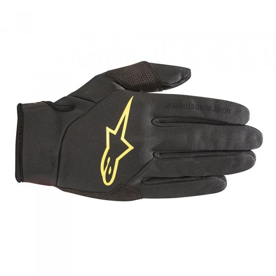 Rukavice - ALPINESTARS Cascade Gore Windstopper 201 - černá/žlutá