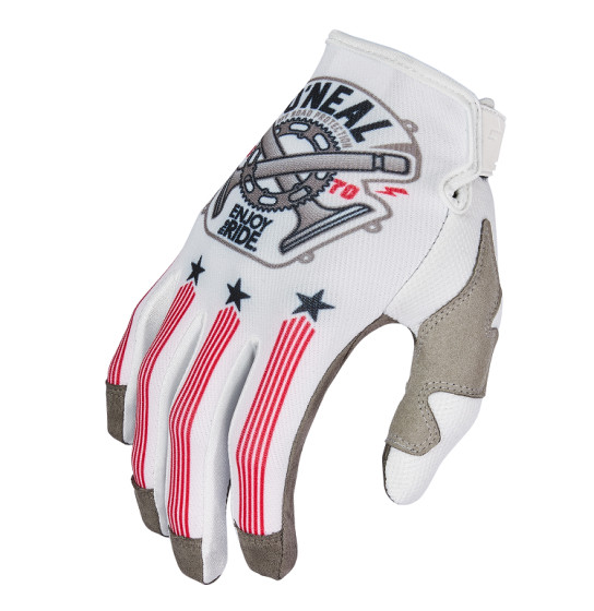 Rukavice O´Neal Mayhem PISTONS bílá/černá/červená