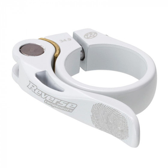 Sedlová spona - REVERSE Long Life QR 34,9mm - White