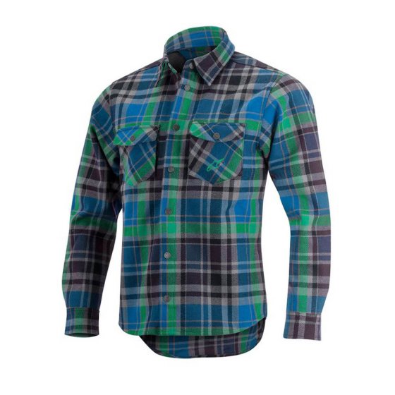 Technická košile - ALPINESTARS Slopestyle Tech Shirt 2018 - Blue Tartan