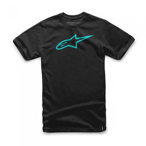 Triko - ALPINESTARS Ageless Classic Tee - Black/Turquoise