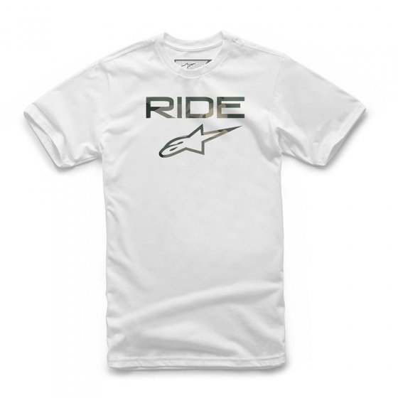 Triko - ALPINESTARS Ride 2.0 Camo Tee - White