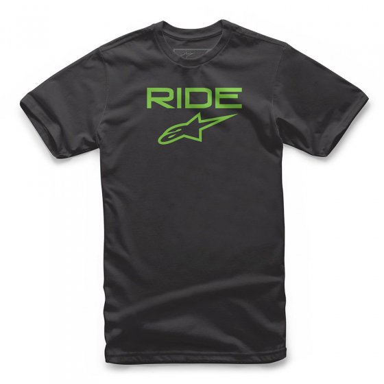 Triko - ALPINESTARS Ride 2.0 Tee - černá/zelená