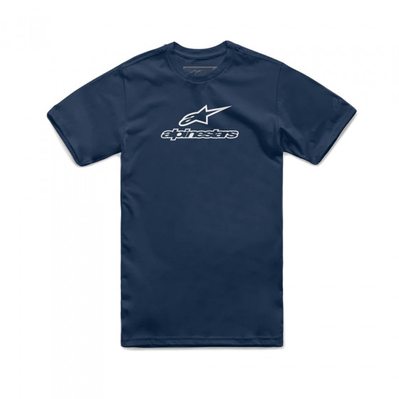 Triko - ALPINESTARS Woodmark Combo Tee - Navy / White