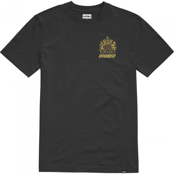 Triko - ETNIES Doomed Crest Tee- Black