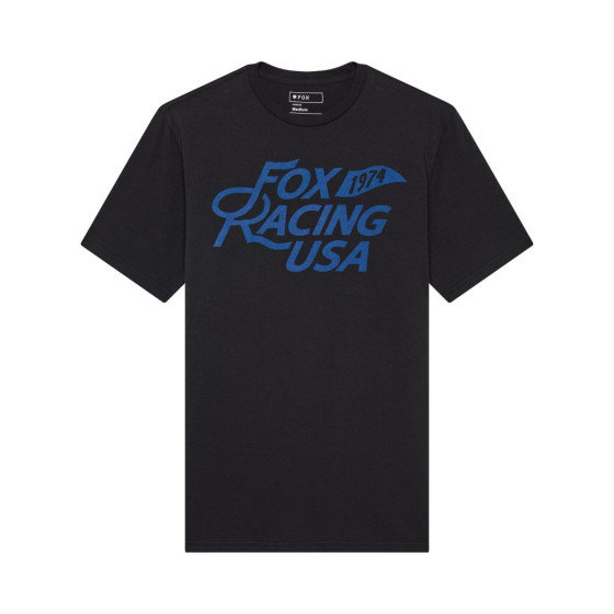 Triko - FOX Fox Flag Ss Prem Tee 2025 - Black