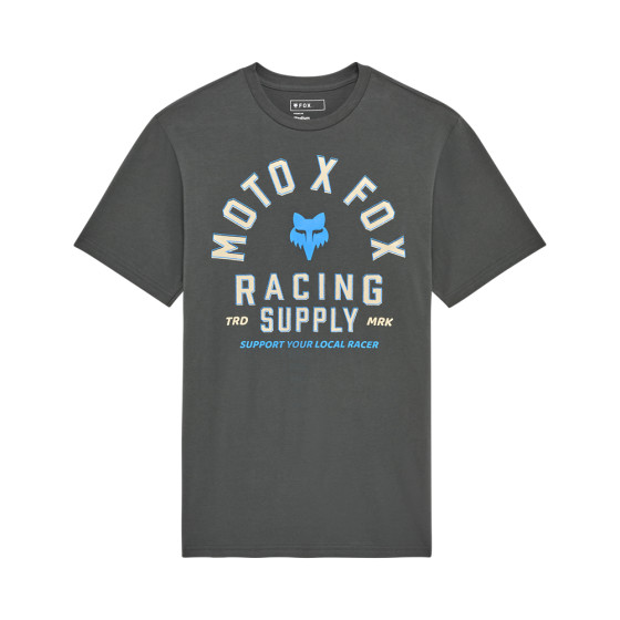 Triko - FOX Local Racer Ss Premium Tee 2025 - Dark Shadow Grey