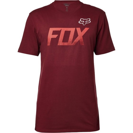 Triko - FOX Tuned Ss Premium Tee 2016 - vínová - M (likvidace skladu)