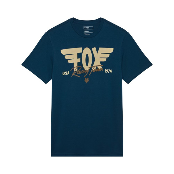 Triko - FOX Winged Ss Prem Tee 2025 - Twilight Blue