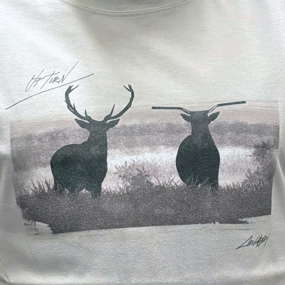 Triko - FUNN Upturn Deer Tee - Grey