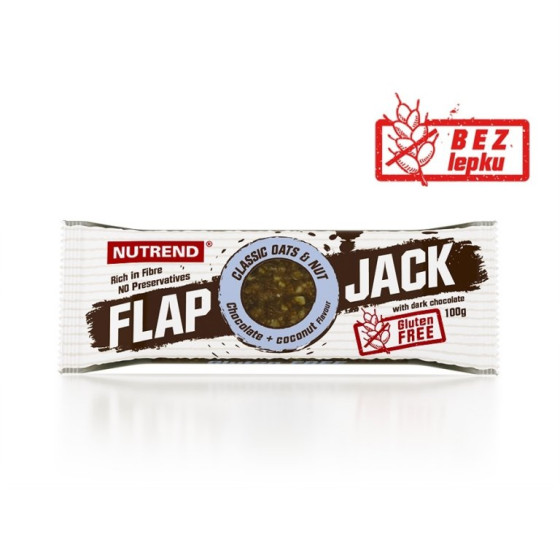 Tyčinka - NUTREND Flapjack Gluten Free - čokoláda