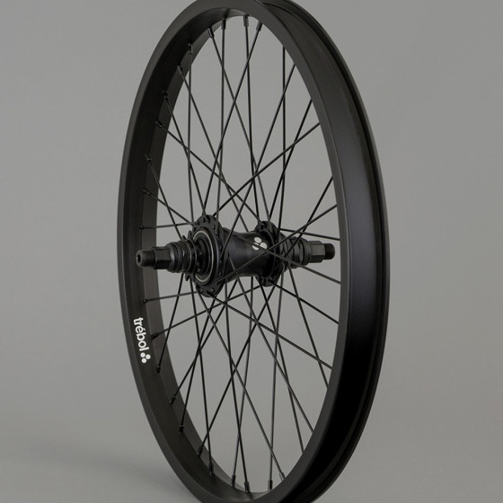 Vypletené zadní kolo BMX - TRÉBOL Male Rear FC RHD - Flat Black