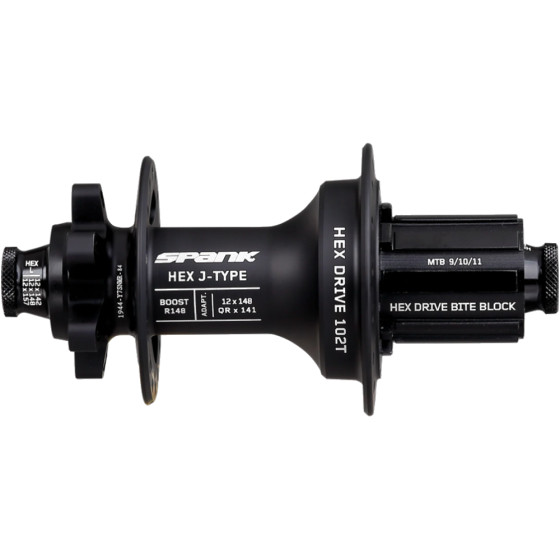 Zadní nába MTB - SPANK Hex J-Type Boost 148x12mm HG - Black