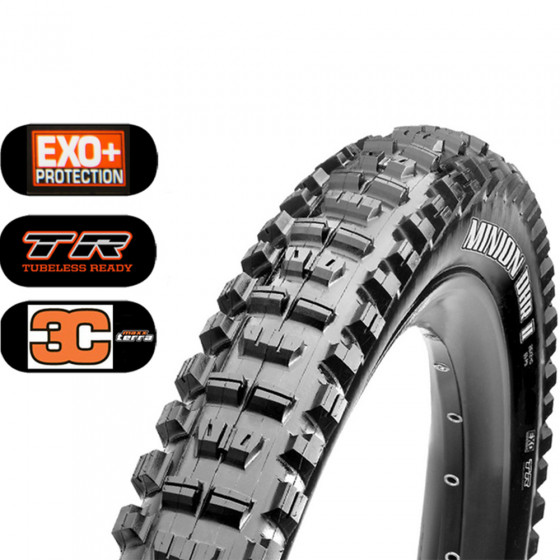 Zadní plášť MTB - MAXXIS Minion DHR II 27,5x2,6" WT EXO+ TR 3C Maxx Terra - kevlar