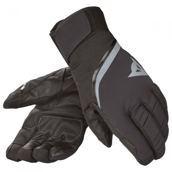 Zimní rukavice - DAINESE Carved Linde D-Dry Glove - Black/Steel Grey