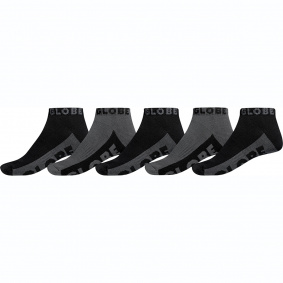 Ponožky - GLOBE Multi Brights Ankle Sock 5 Pack - Black/Grey