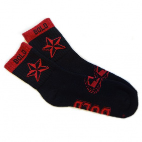 Ponožky - BOLDWEAR - Black / Red Logo