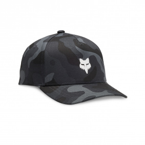 Dětská čepice - FOX Youth Fox Head Camo 110 Snapback 2025 - Black Camo