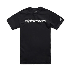 Triko - ALPINESTARS Linear Wordmark 2.0 CSF - Black / White