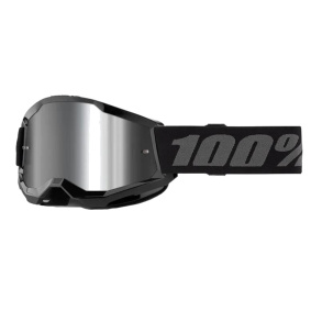 Dětské brýle - 100% Strata 2 Junior - Black (zrcadlově stříbrné sklo)