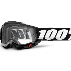 Brýle - 100% Accuri 2 Enduro Moto (dvojité čiré sklo) - Black