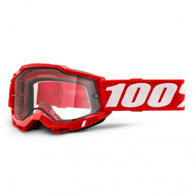 Brýle - 100% Accuri 2 Enduro Moto (dvojité čiré sklo) - Red