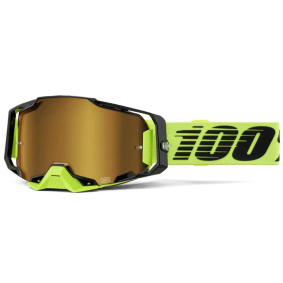 Brýle - 100% Armega Neon Yellow - Mirror Gold