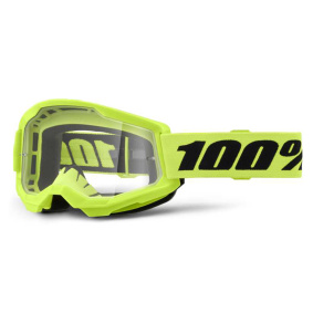 Brýle - 100% Strata 2 Neon Yellow - Clear Lens