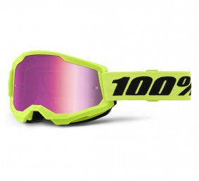 Brýle - 100% Strata 2 (zrcadlové sklo) - Neon Yellow