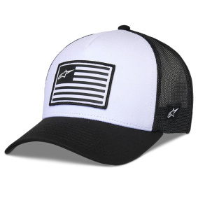 Čepice - ALPINESTARS Flag Snapback Hat - White / Black