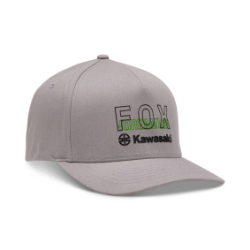 Čepice - FOX Fox X Kawasaki Flexfit Hat 2025 - Steel Grey