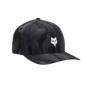 Čepice - FOX Head Camo Tech Flexfit Hat 2024 - Black Camo
