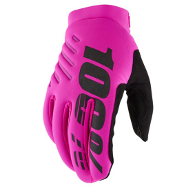 Dámské rukavice - 100% Brisker 2025 - Neon Pink / Black