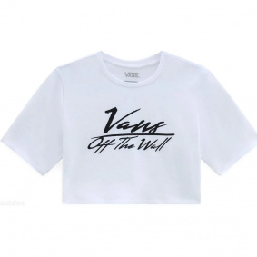 Dámské triko - VANS Go Anyplace Crew Crop - White