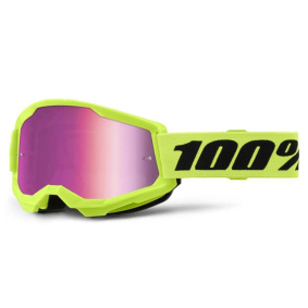 Dětské brýle - 100% Strata 2 Junior Fluo Yellow - Mirror Pink Lens