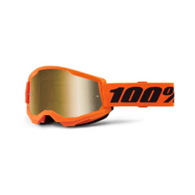 Dětské brýle - 100% Strata 2 Junior Neon Orange - Mirror True Gold