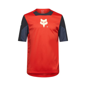 Dětský dres - FOX Defend Ss Jersey Elevated 2025 - Fluo Red