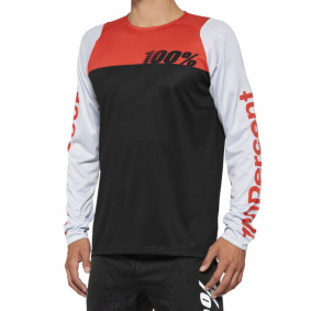 Dres - 100% R-Core Ls 2022 - Black / Racer Red