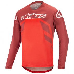 Dres - ALPINESTARS Racer V2 LS 2020 - Burgundy/Bright Red/White