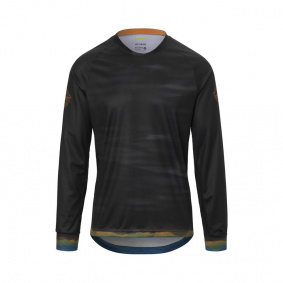 Dres - GIRO Roust LS Jersey - Black Hot Lap