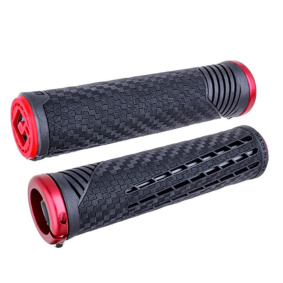 Gripy - ODI CF Lock-On - Pearl Black / Red
