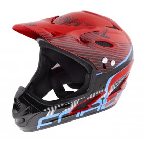 Integrální přilba - FORCE Tiger Downhill 2020 - červená/černá/modrá