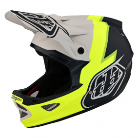 Integrální přilba - TROY LEE DESIGNS D3 Fiberlite Volt - Flo Yellow