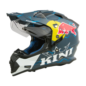 Přilba na cestovní Enduro - KINI Red Bull ADV 1.0 - modrá / bílá 