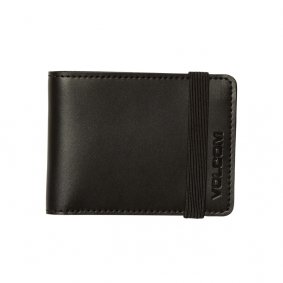 Peněženka - VOLCOM Halfstone Lth 2F Wlt - Black