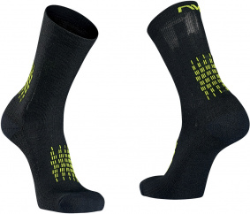 Ponožky - NORTHWAVE Fast Winter High Sock - Black/Yellow Fluo