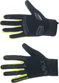 Rukavice - NORTHWAVE Active Gel Glove - Black/Yellow fluo