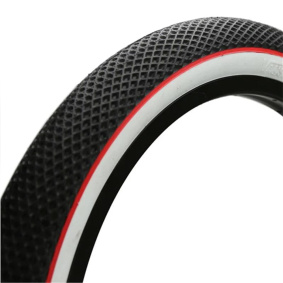 Plášť BMX - CULT Vans 20x 2,4" - Black / White Wall / Red Stripe