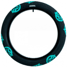 Plášť BMX - FEDERAL Command LP - Black/Teal Logos