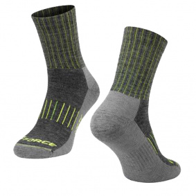 Ponožky - FORCE Arctic - šedá/ fluo